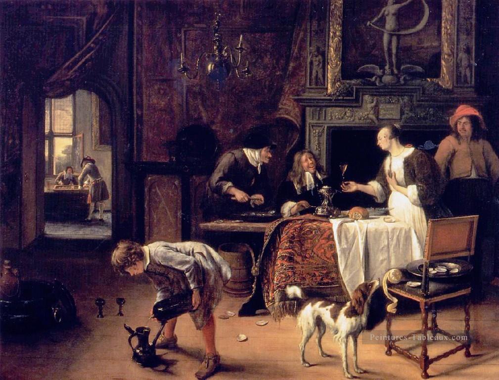 Facile peintre de genre hollandais Jan Steen Peintures à l'huile